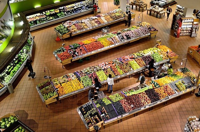 oddělení v supermarketu